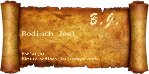 Bodisch Joel névjegykártya
